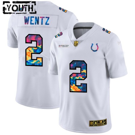 Lasten Indianapolis Colts NFL Pelipaita Carson Wentz 2 Nike 2020 Monivärinen Valkoinen